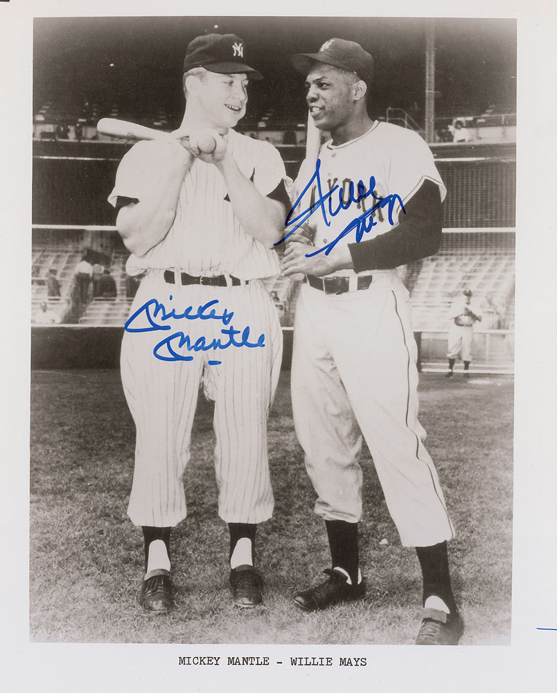 Lot #993 Mickey Mantle and Willie Mays