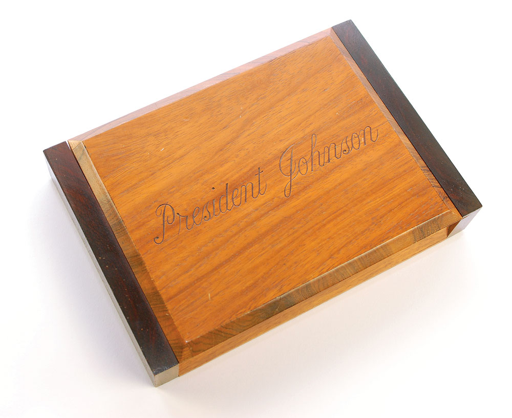 Lot #2062 Lyndon B. Johnson’s Wooden Cigar Box