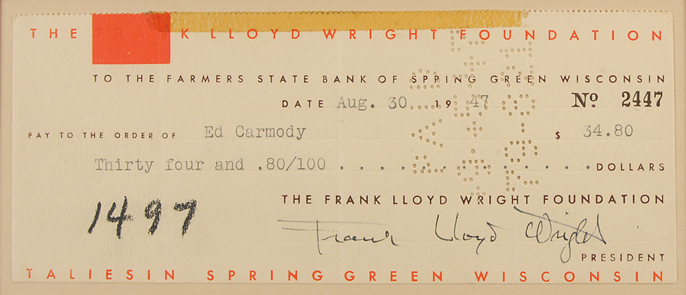 Lot #459 Frank Lloyd Wright