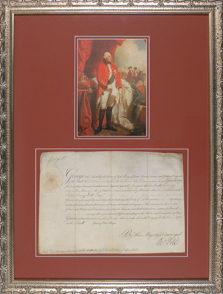 Lot #2067 King George III Signed Document