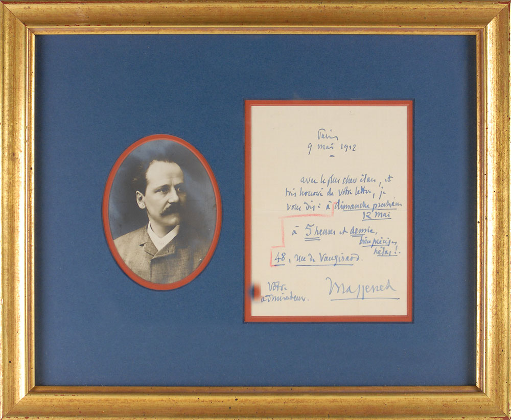 Lot #2135 Jules Massenet Autograph Letter Signed