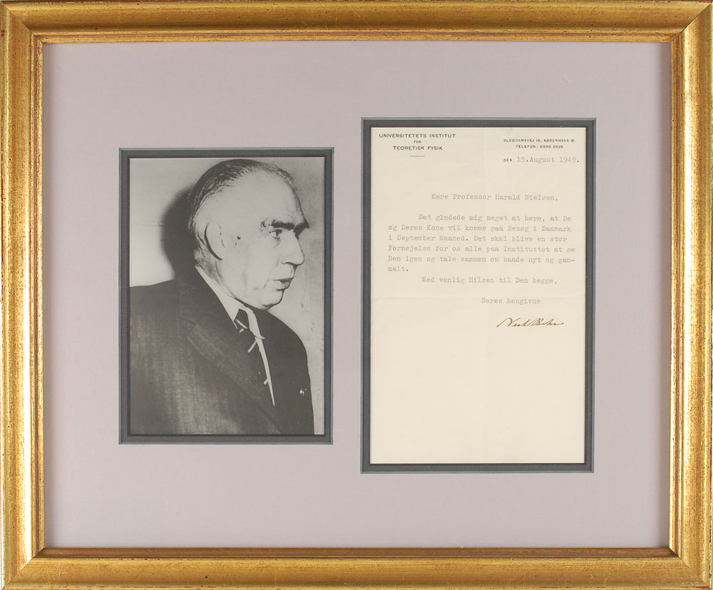 Lot #2091 Niels Bohr Typed Letter Signed