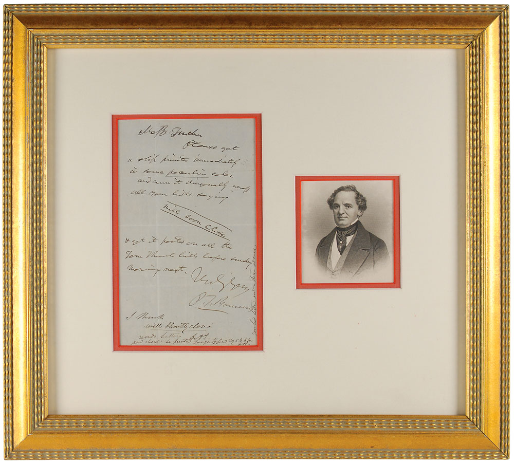 Lot #2082 P. T. Barnum Autograph Letter Signed