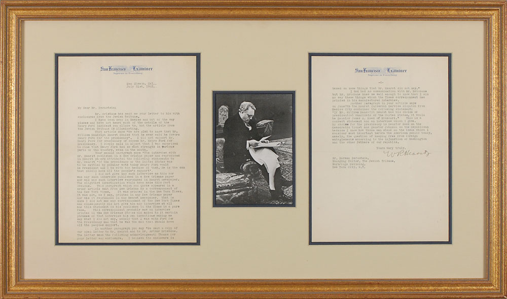 Lot #2086 William Randolph Hearst Typed Letter Signed