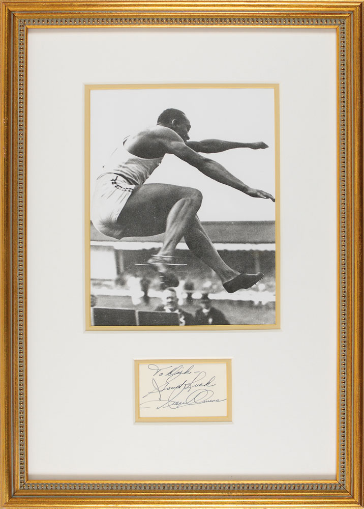 Lot #2138 Jesse Owens Signature