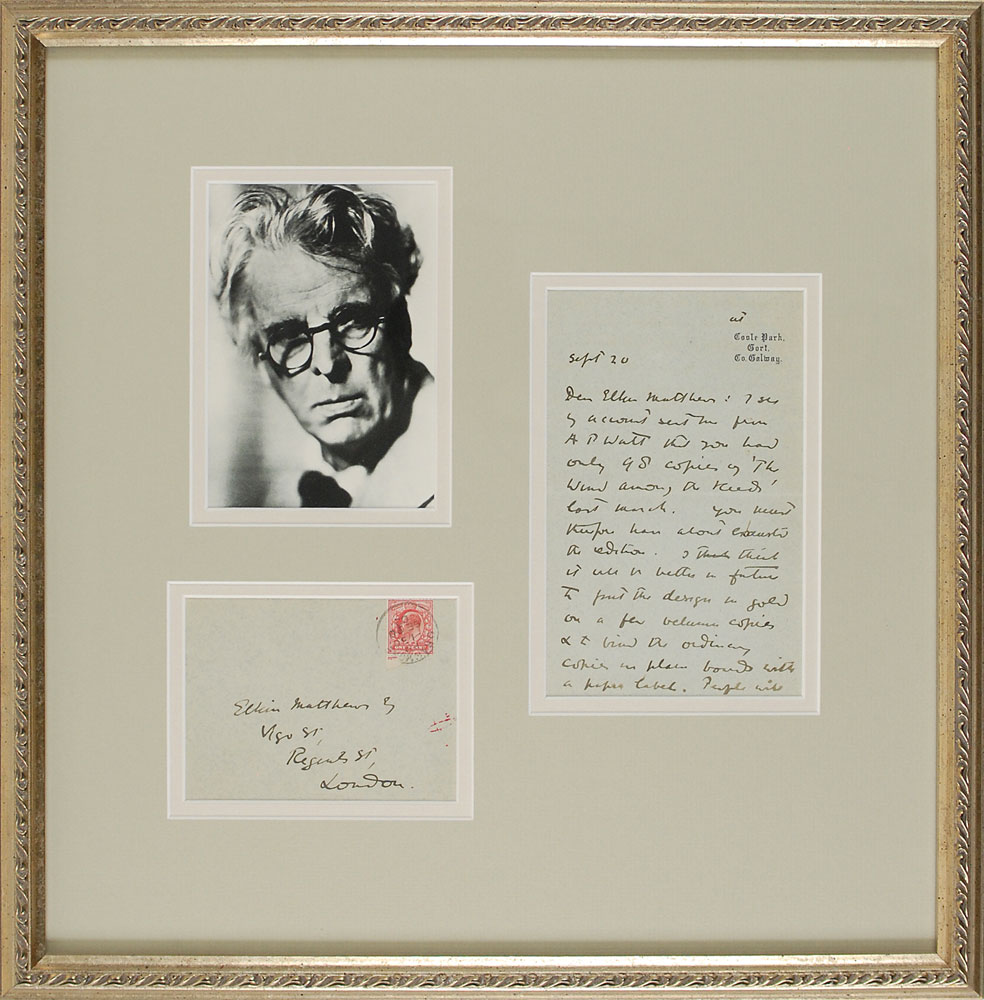 Lot #2113 William Butler Yeats Autograph Letter