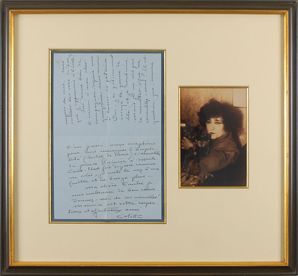 Lot #2120 Colette Autograph Letter Signed