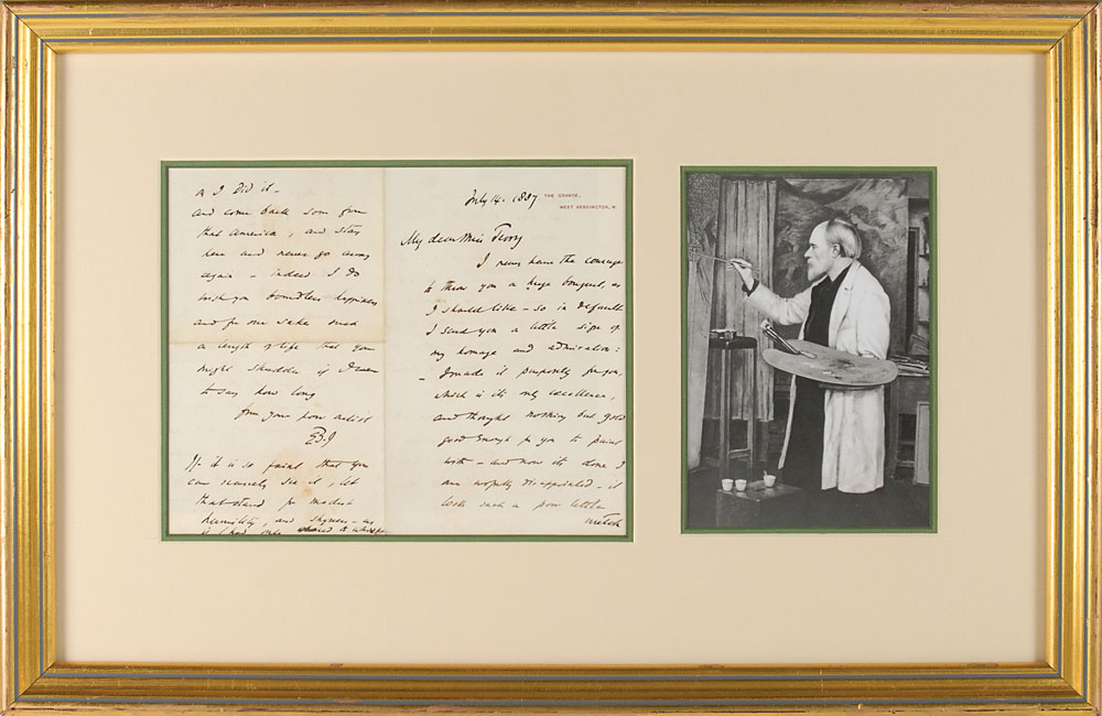 Lot #2103 Edward Burne-Jones Autograph Letter
