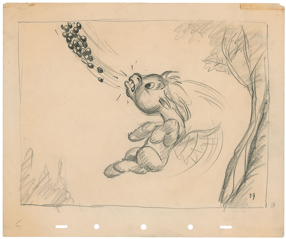 Lot #504 Baby Pegasus production drawing from