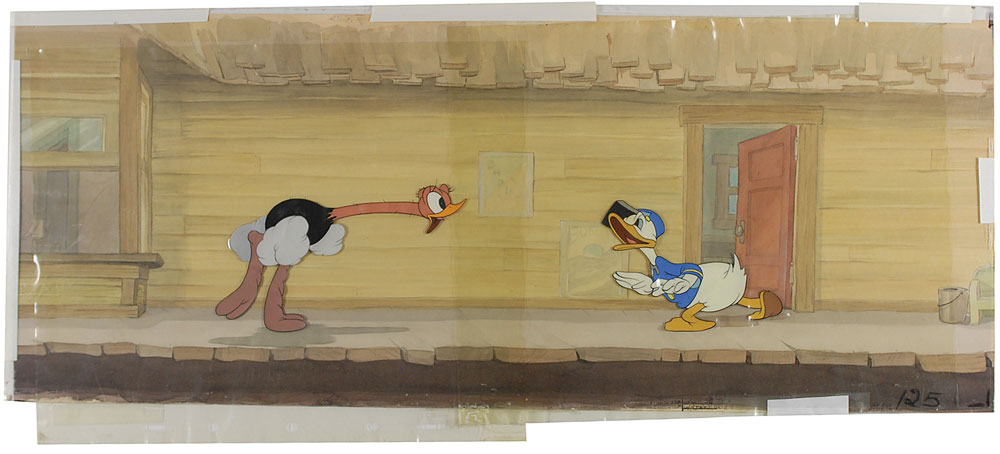 Lot #473 Donald Duck and Ostrich production cels