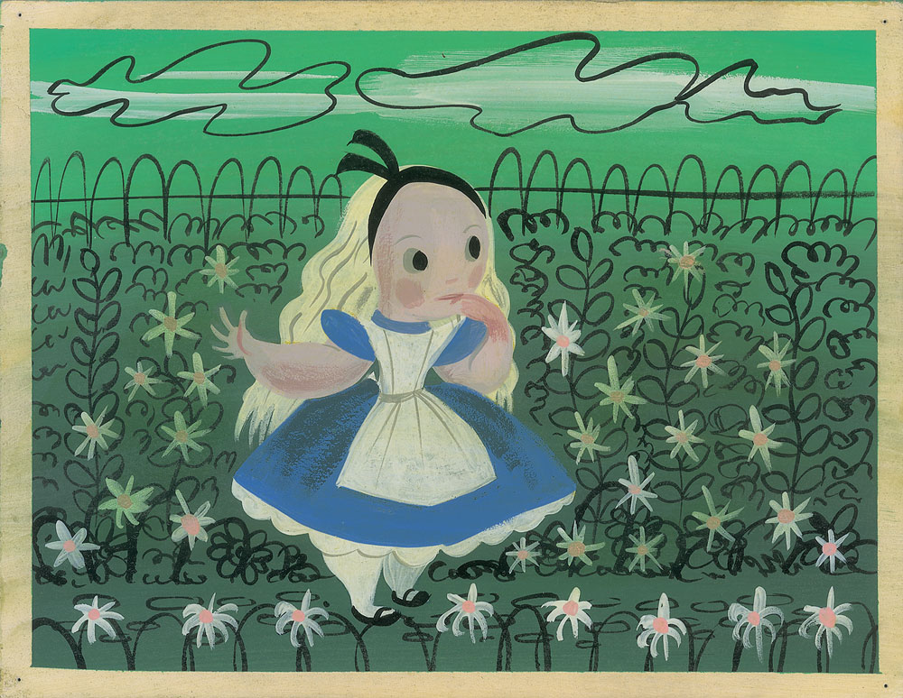 Lot #512 Alice concept painting by Mary Blair from
