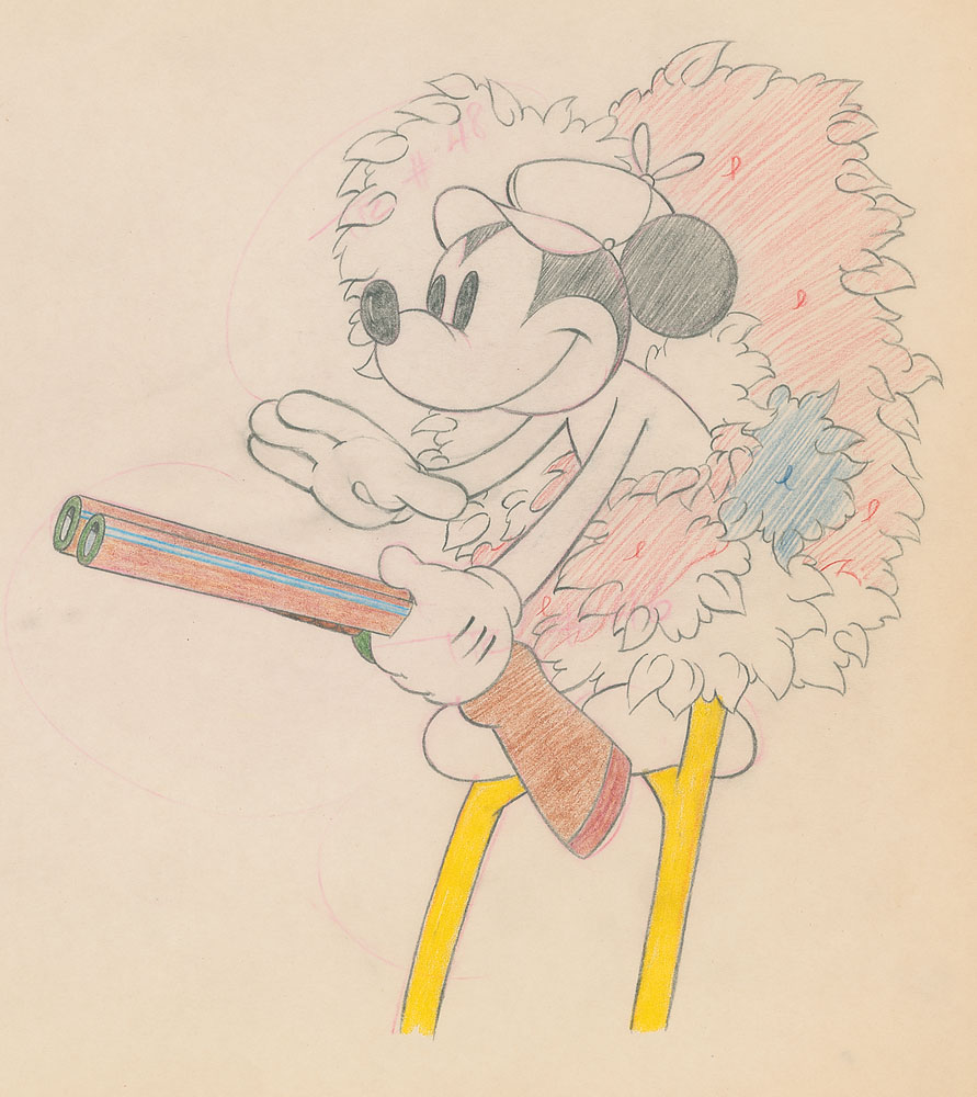 Lot #472 Mickey Mouse production drawing from