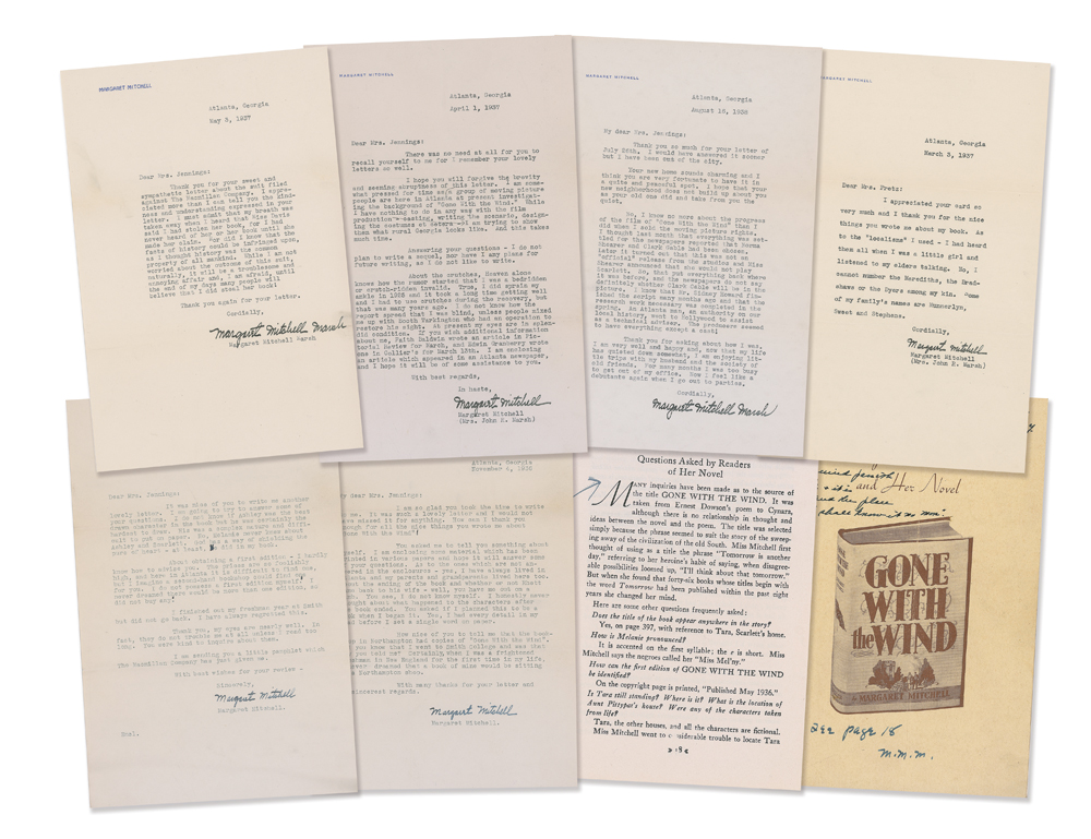 Lot #3171 Margaret Mitchell Collection of Gone With the Wind Letters