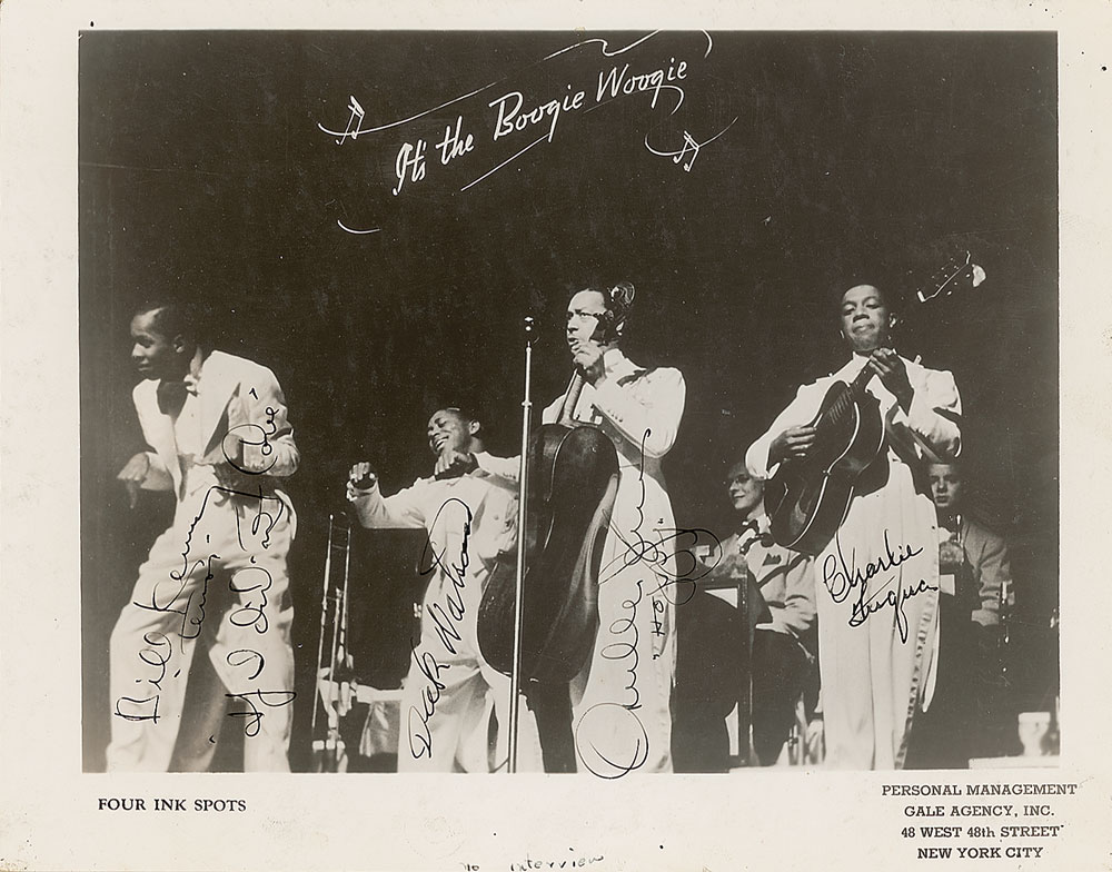 Lot #7221 The Ink Spots Signed Photograph