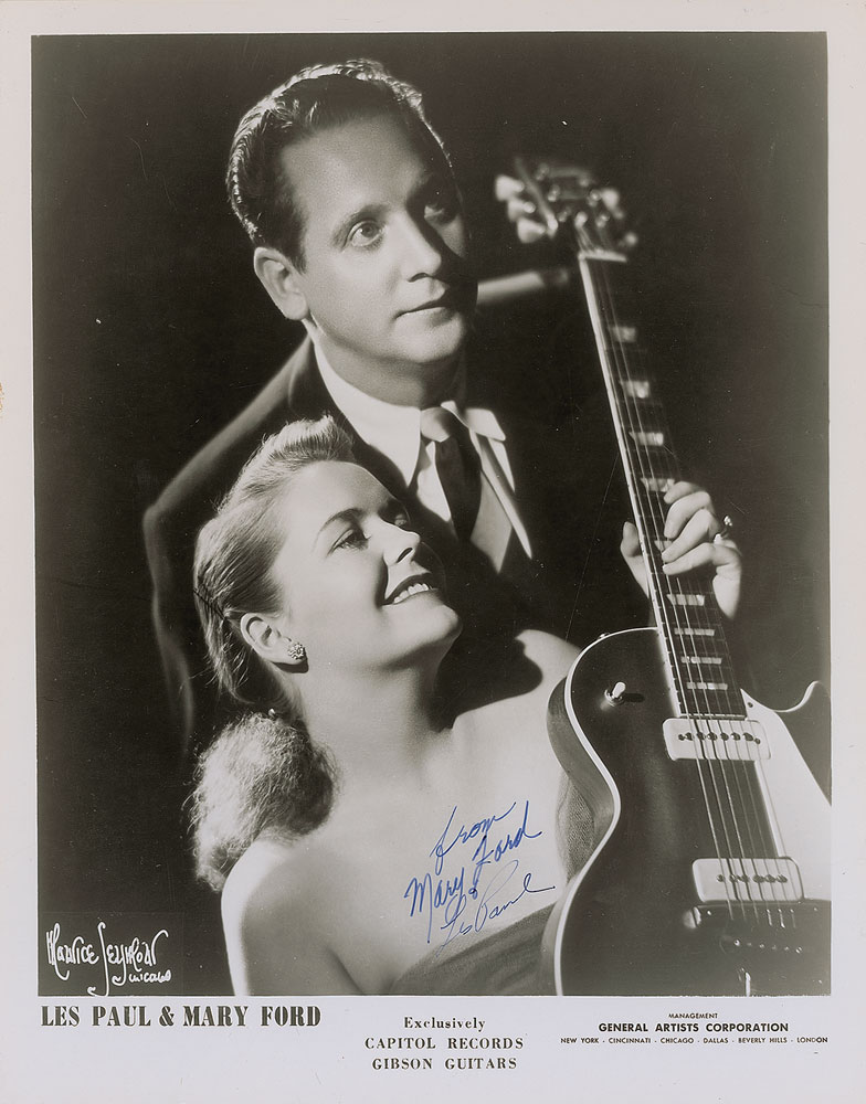 Lot #7224 Les Paul and Mary Ford Signed Photograph