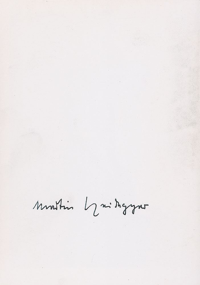 Lot #165 Martin Heidegger