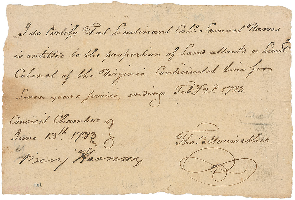 Lot #133 Declaration of Independence: Benjamin