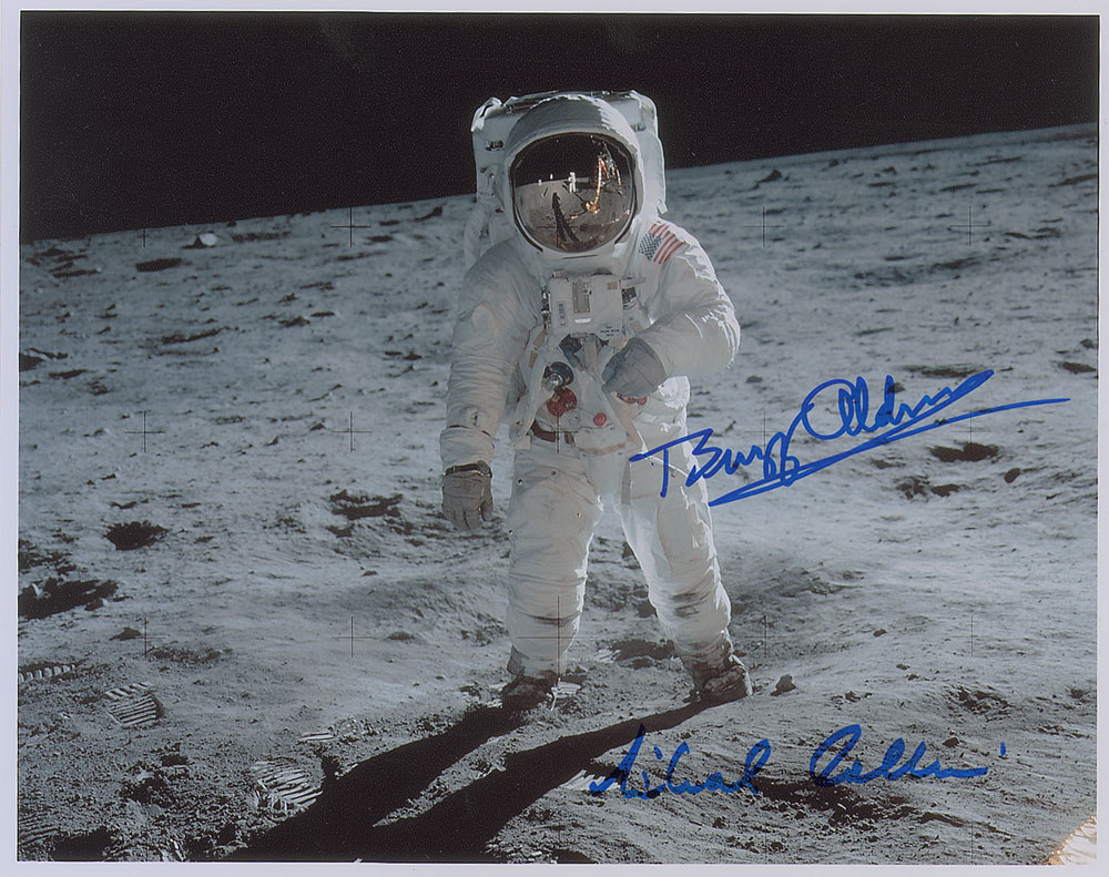 Lot #432 Buzz Aldrin and Michael Collins