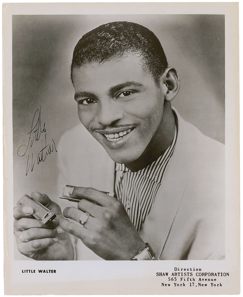 Lot #7185 Little Walter Signed Photograph