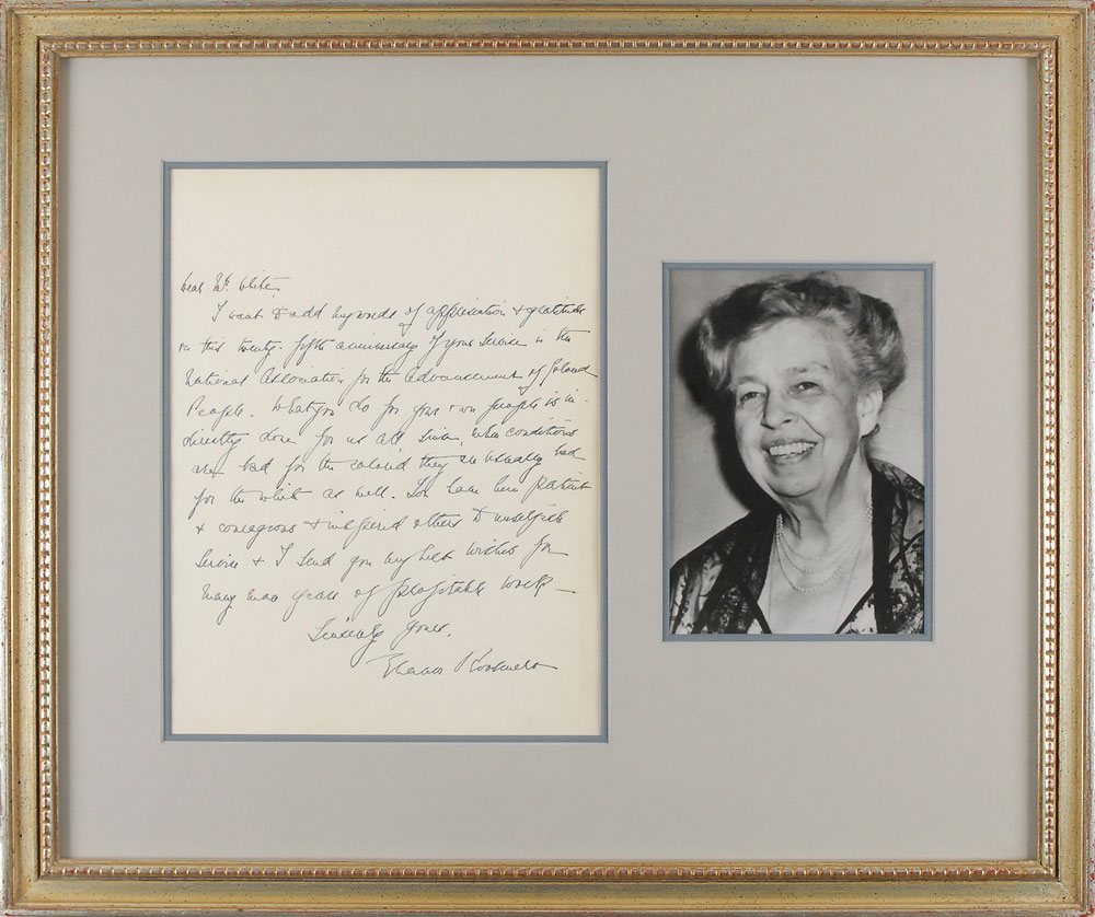 Lot #2018 Eleanor Roosevelt Autograph Letter Signed