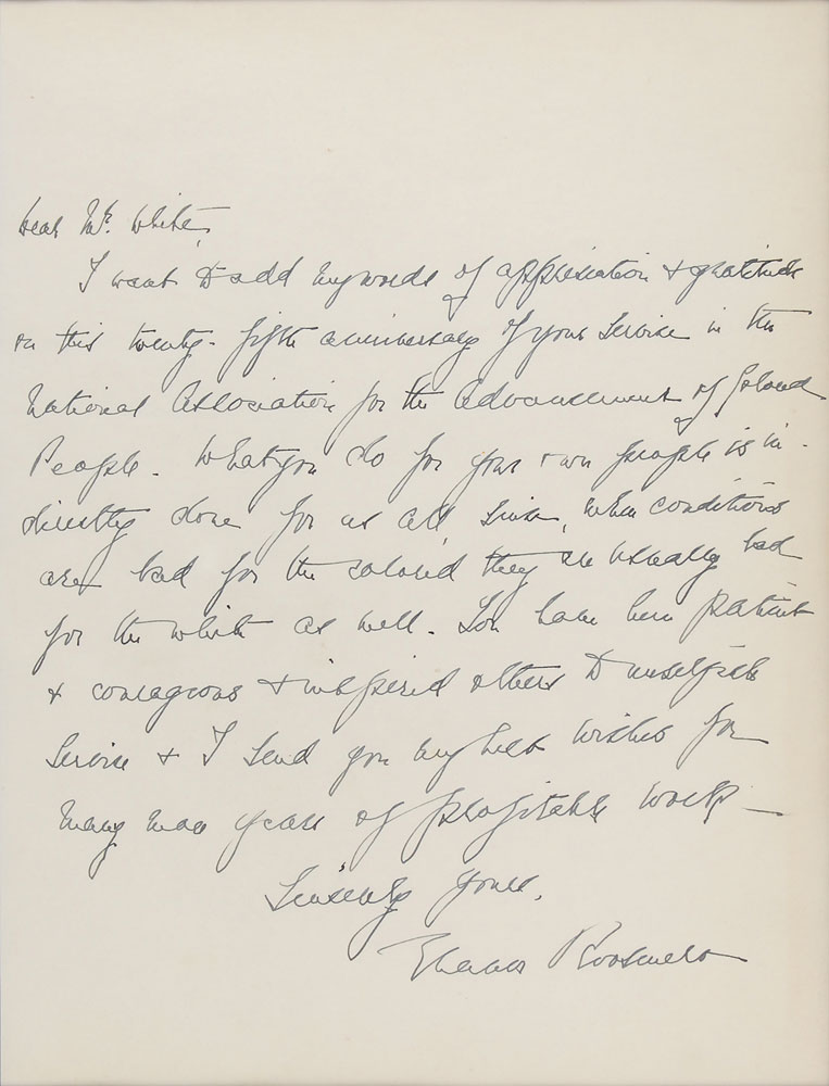 Lot #2018 Eleanor Roosevelt Autograph Letter Signed - Image 2
