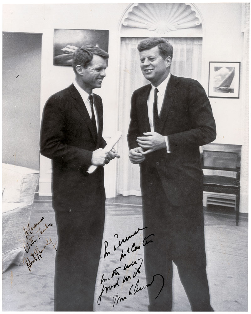 Lot #2027 John and Robert Kennedy Signed Photograph