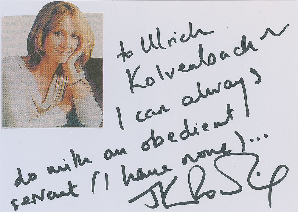 Lot #566 J. K. Rowling