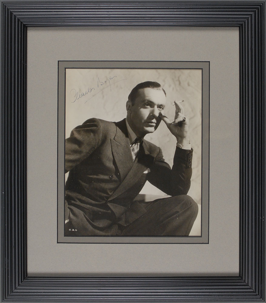 Lot #3095 Charles Boyer Signed Photograph
