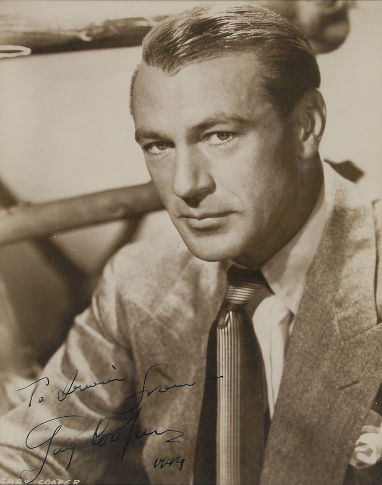 Lot #3069 Gary Cooper Signed Photograph