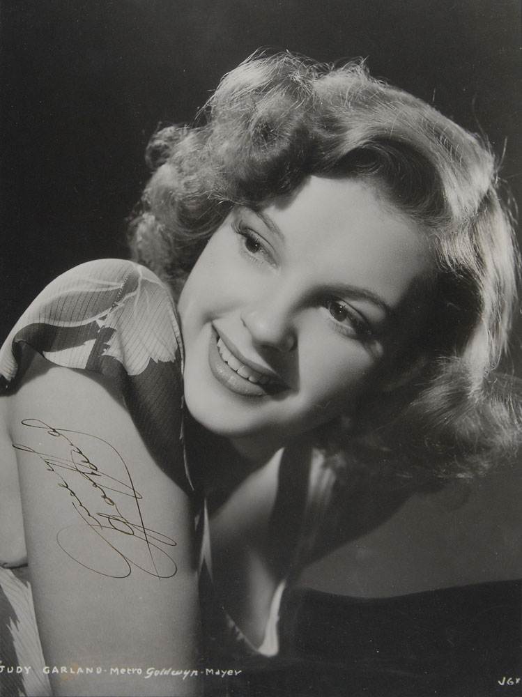 Lot #3073 Judy Garland Signed Photograph
