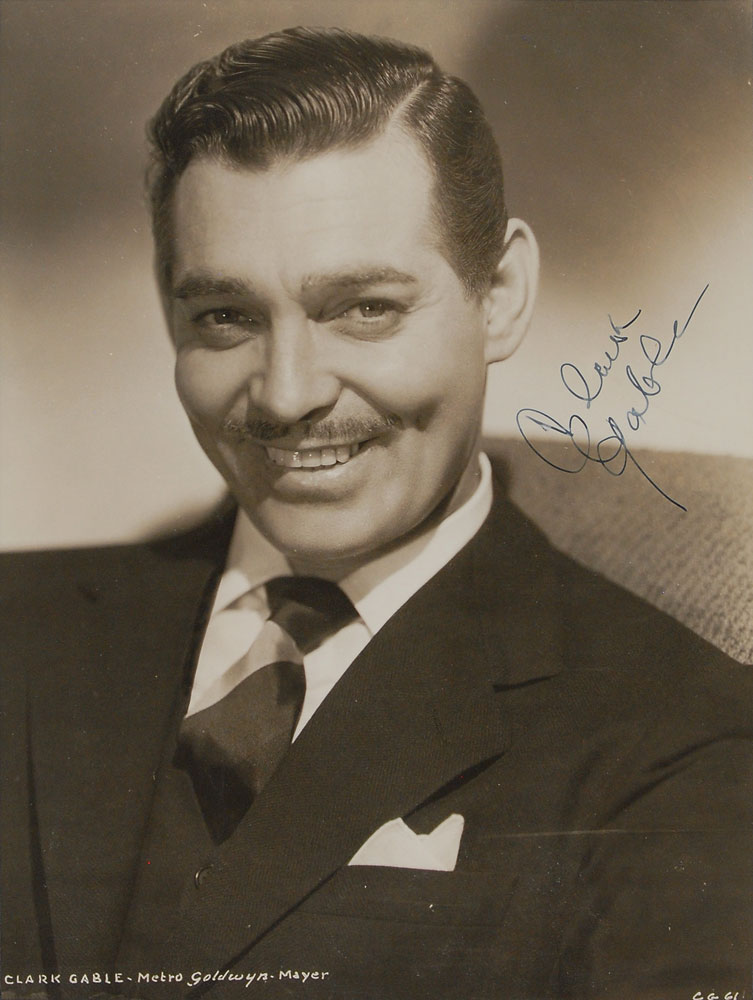 Lot #3168 Clark Gable Signed Photograph