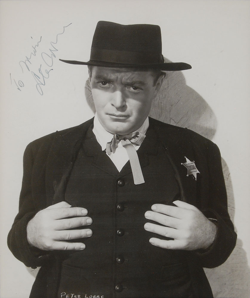 Lot #3105 Peter Lorre Signed Photograph