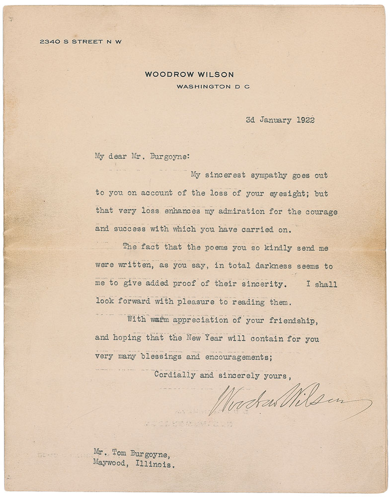 Lot #84 Woodrow Wilson