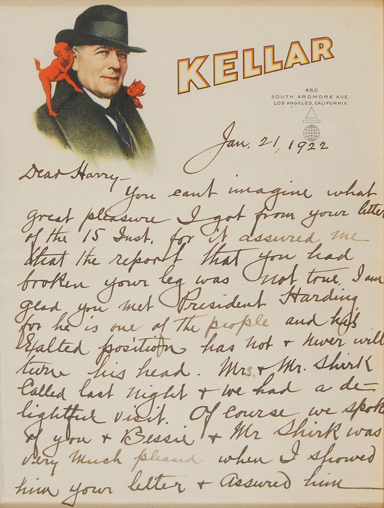 Lot #3008 Harry Keller Autograph Letter Signed - Image 2