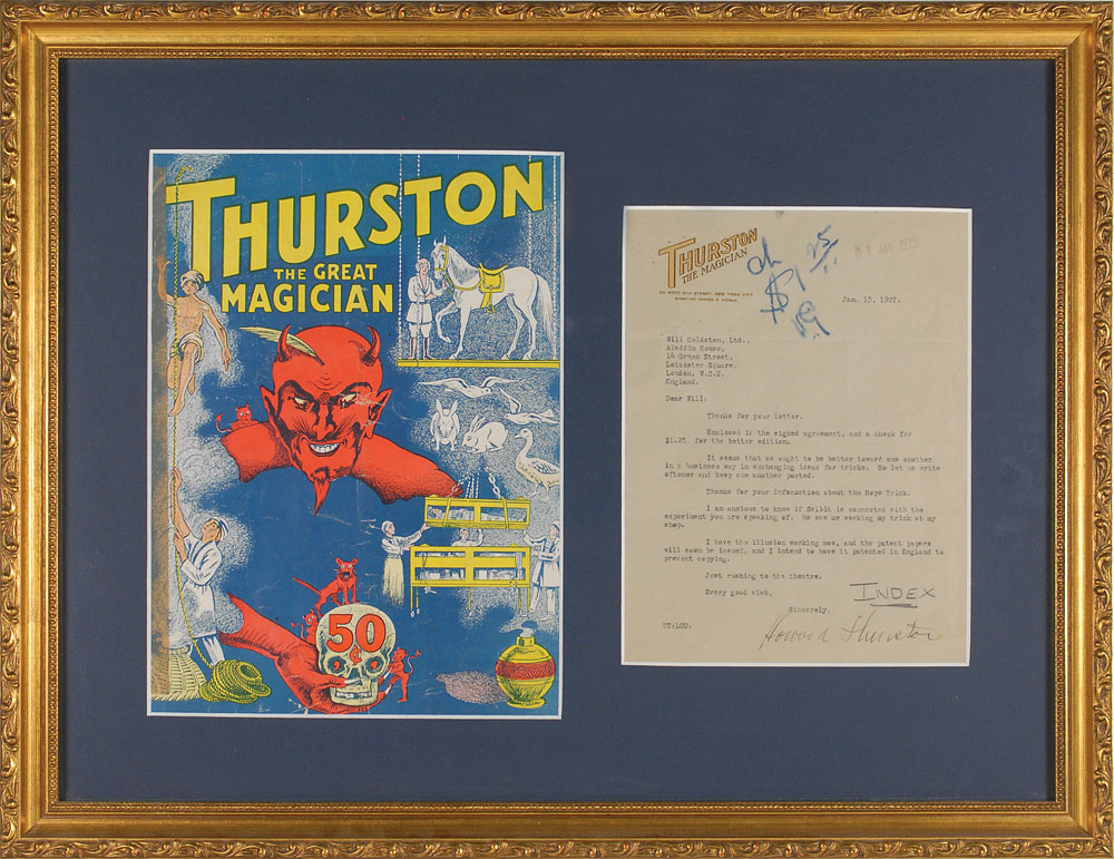 Lot #3007 Howard Thurston Typed Letter Signed - Image 1