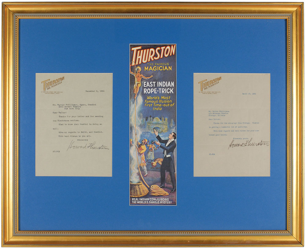Lot #3006 Howard Thurston Typed Letters Signed