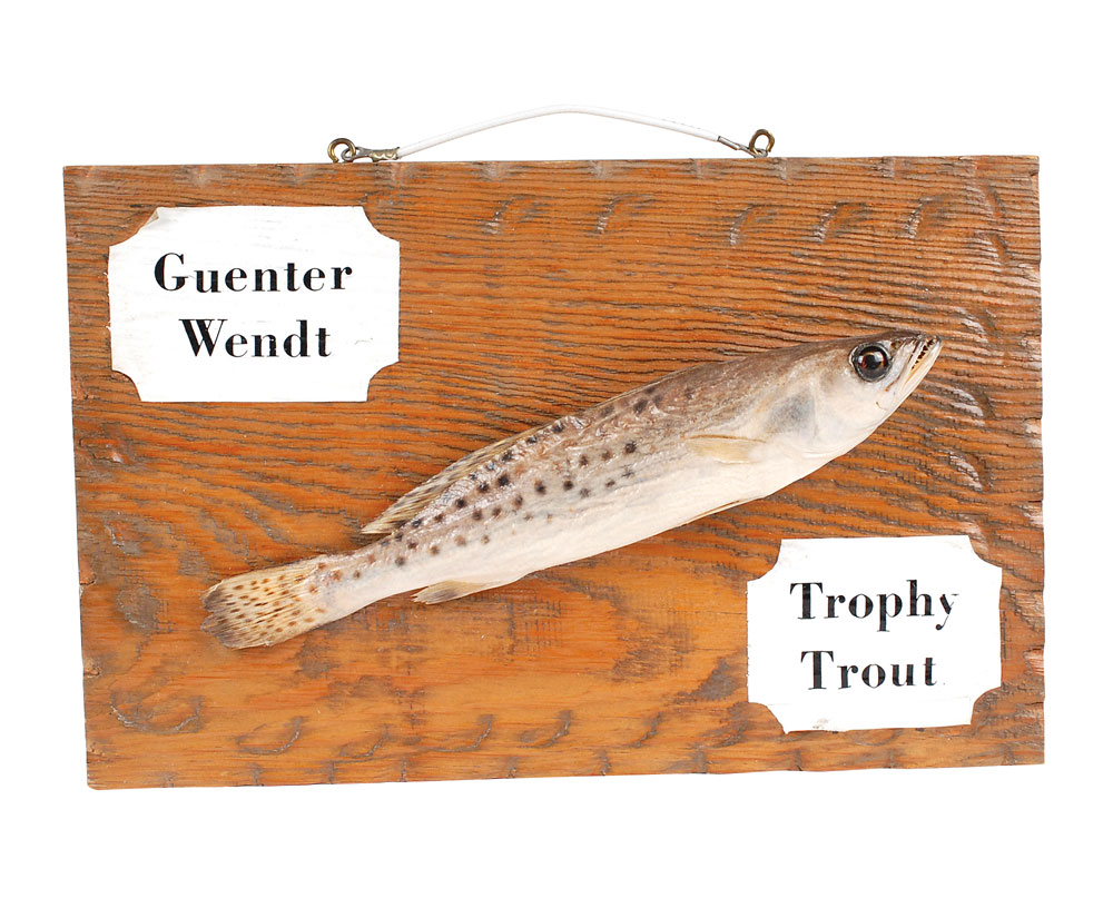 Lot #5046 Guenter Wendt’s Trout Plaque Presented by Collins at Apollo 11 Launch