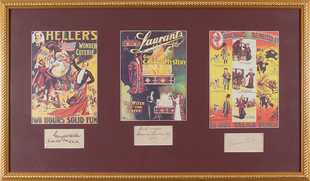Lot #3010  Magicians Signatures: Heller, Laurant, and Le Roy - Image 1