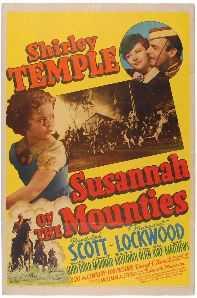Lot #3142 Susannah of the Mounties One Sheet - Image 1