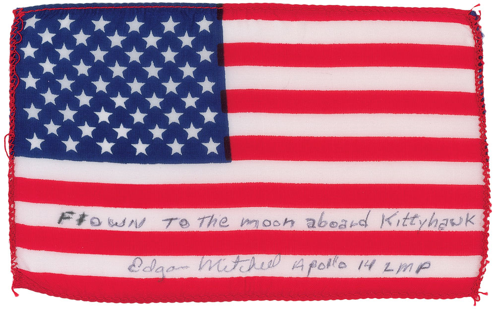 Lot #239 Edgar Mitchell’s Apollo 14 Flown Flag