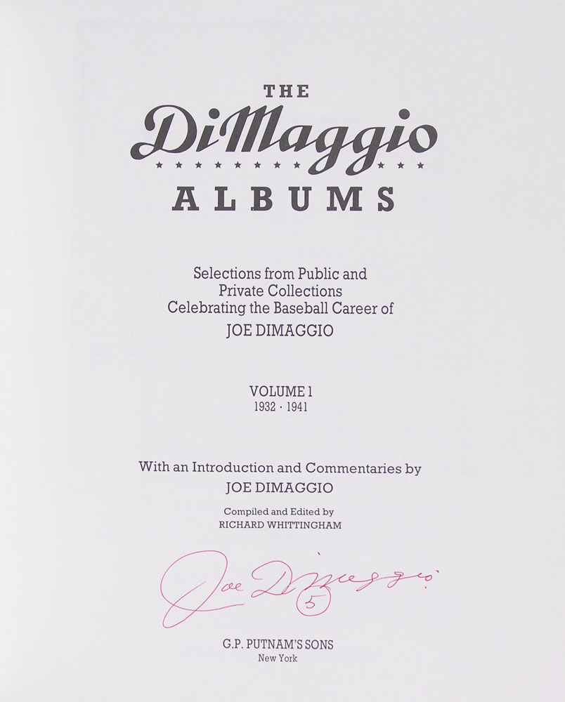 Lot #950 Joe DiMaggio
