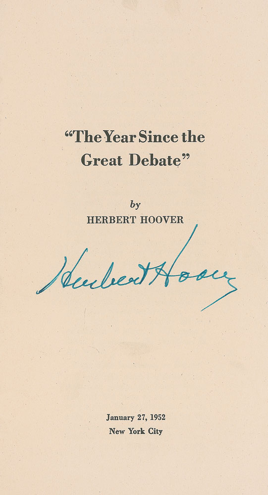 Lot #103 Herbert Hoover