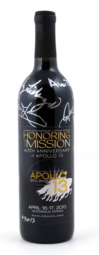 Lot #221 Apollo 13 Signed 40th Anniversary Wine