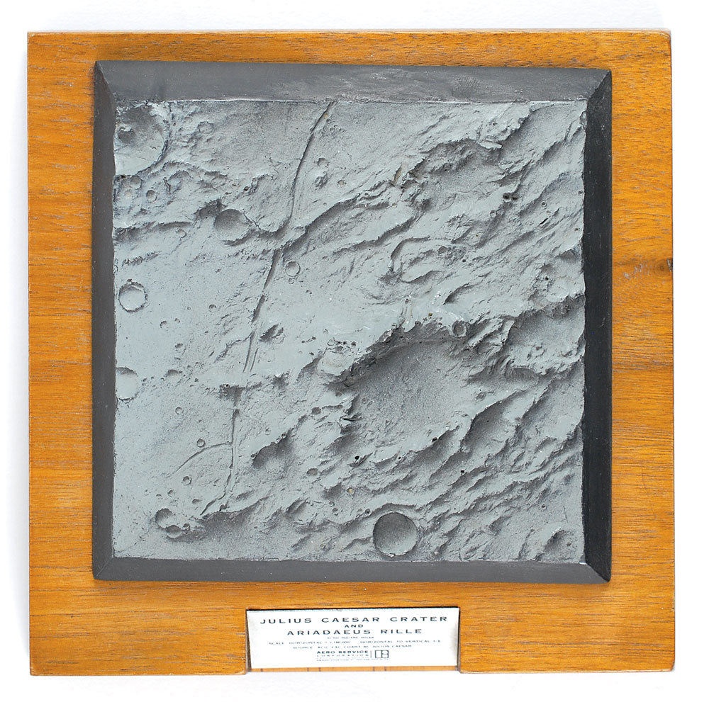 Lot #101 Julius Caesar Crater Relief Sculpture Map
