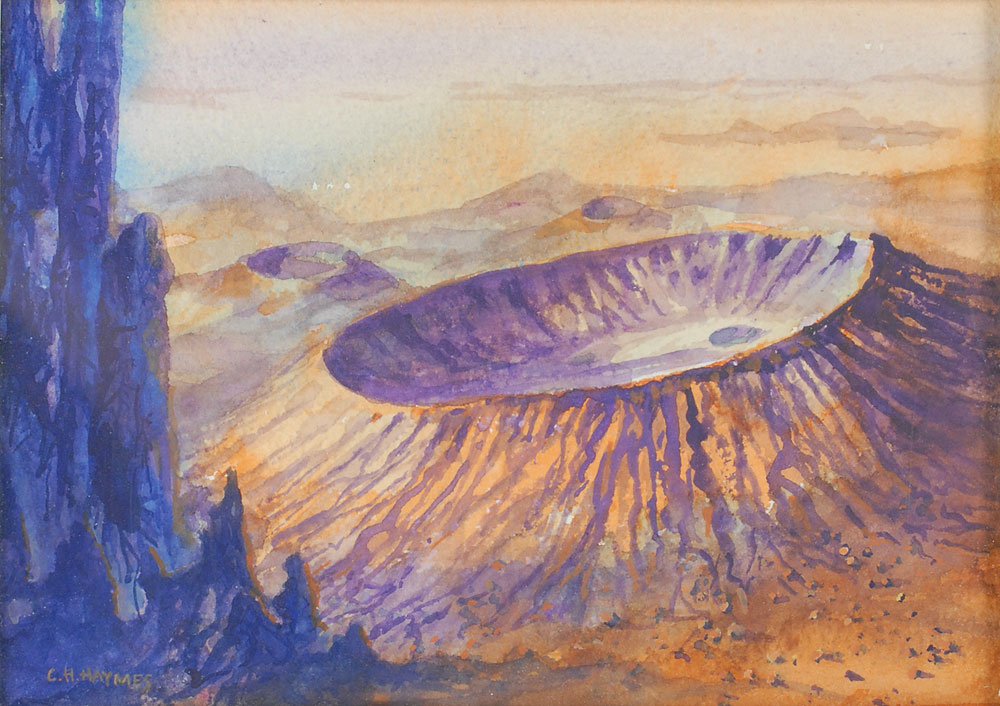 Lot #351 Charles Haymes Artwork: ‘Comet Crater’