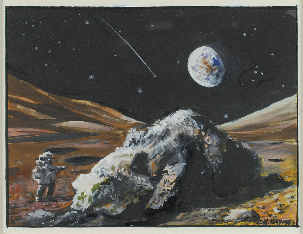 Lot #350 Charles Haymes Artwork: ‘Lunarscape’