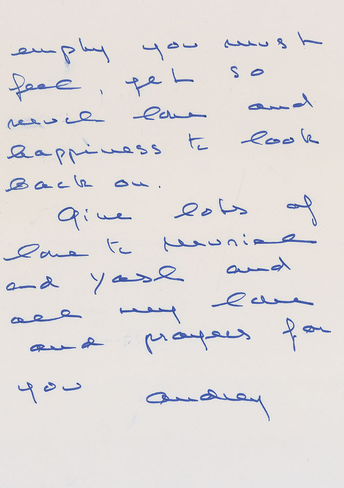 Lot #3116 Audrey Hepburn Autograph Letter Signed - Image 5