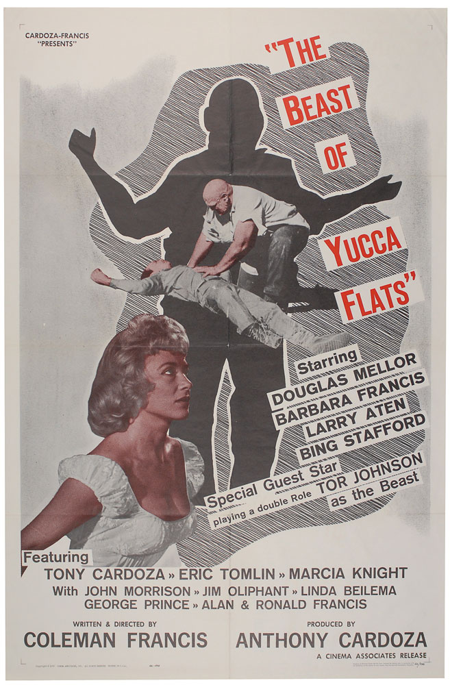 Lot #3034 The Beast of Yucca Flats One Sheet - Image 1