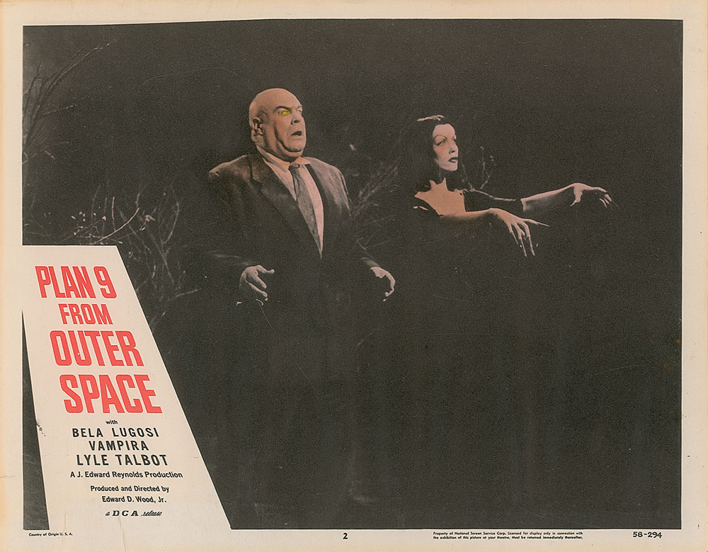 Lot #3045 Pair of Plan 9 From Outer Space Lobby Cards - Image 2