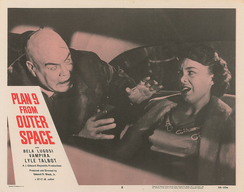 Lot #3044 Collection of Three Plan 9 From Outer Space Lobby Cards - Image 3